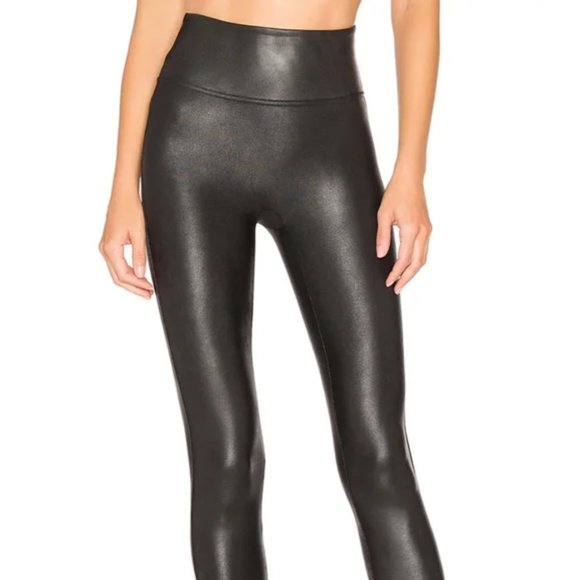 SPANX Faux Leather Leggings Black M - Picture 2 of 12